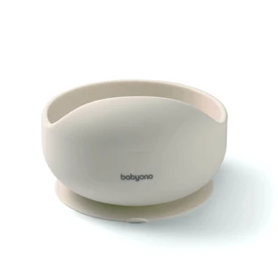 Bol de silicona con ventosa para bebés, 6 meses+, Beige, Babyono