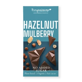 Biologische Chocolade met Hazelnoten en Dude, 60 g, Benjamissimo