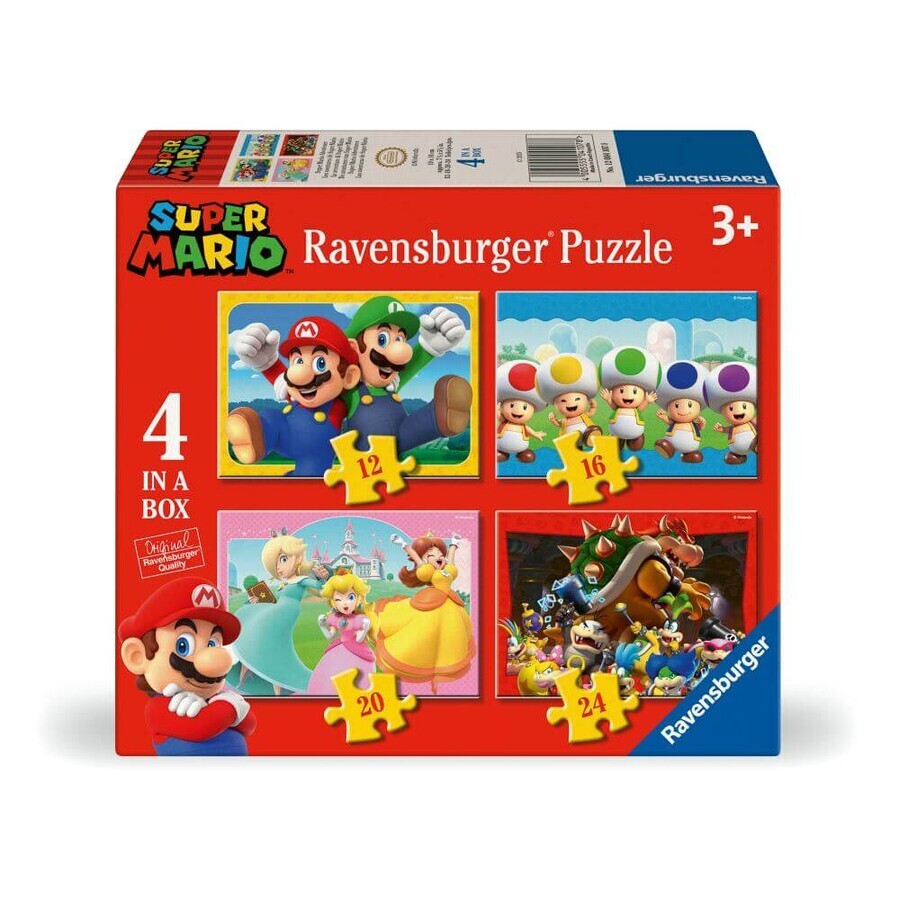 Puzzle Super Mario 4 in 1, 3 years+, Ravensburger