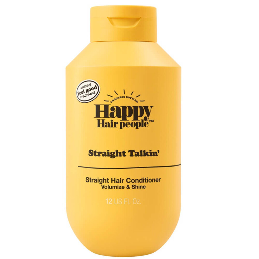 Acondicionador con manteca de karité y aceite de naranja para cabello liso, volumen y brillo, 355 ml, Happy Hair People