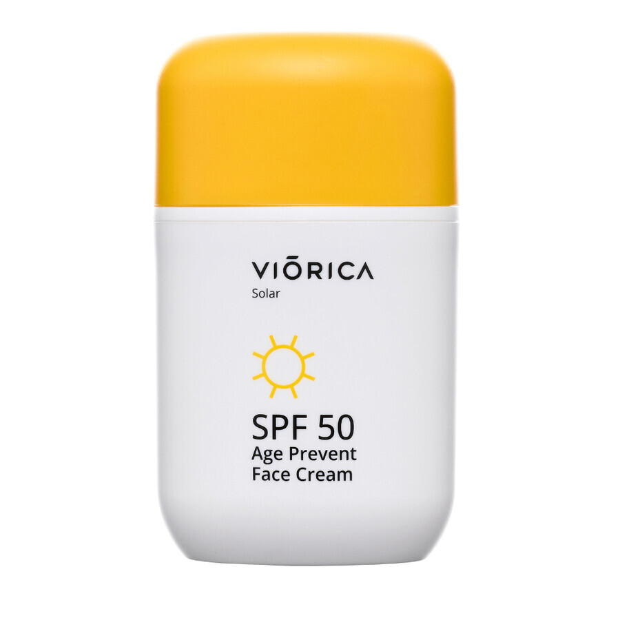 Crema di protezione solare Age-Prevent Spf 50 Solar, 50 ml, Viorica