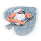Baby baby blue heart with pigtail and cushion, 43 cm, 3 years+, Pablo, Asivil, Asivil