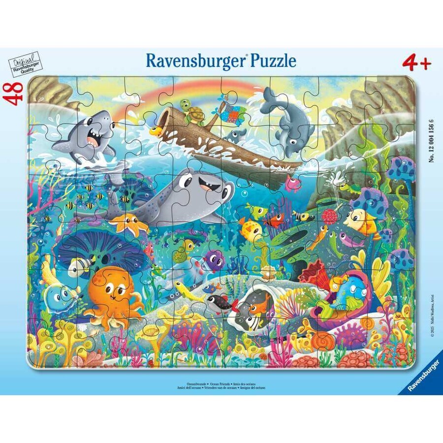 Frame jigsaw - Friends from the Ocean, 4 years+, 48 pieces, Ravensburger