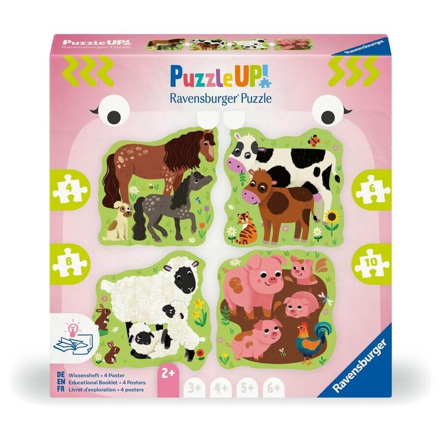 Puzzle Up Animales de la Granja, 2 años+, Ravensburger