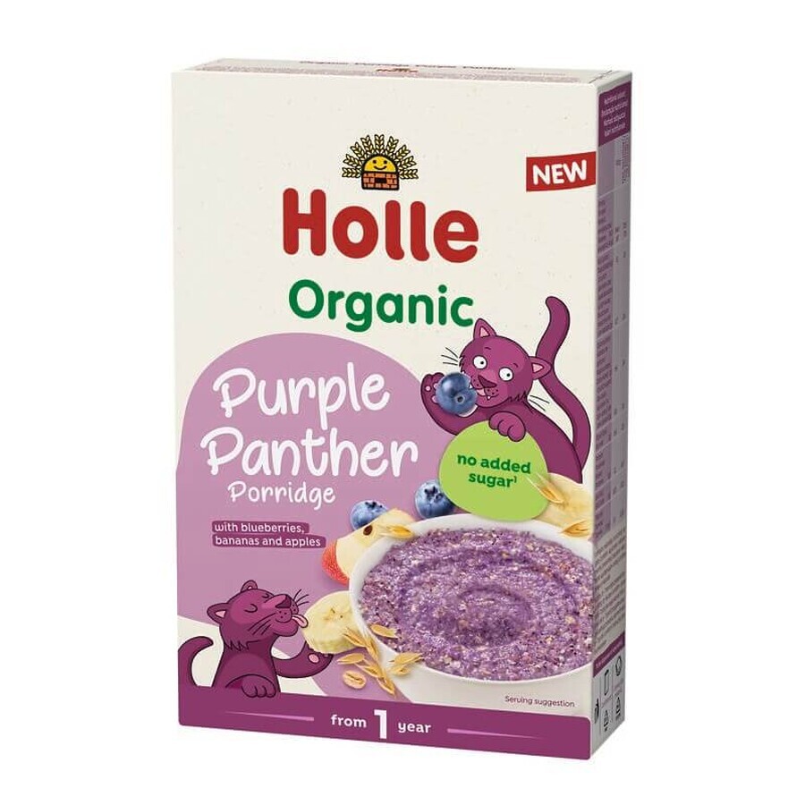 Bio-Müsli mit Banane, Apfel und Heidelbeeren Purple Panther, 200 g, Holle