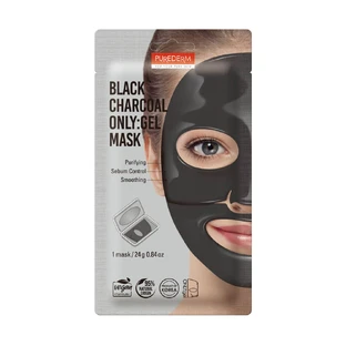 Gelmasker voor het gezicht met houtskool, 1 stuk, Purederm