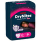 Couches de nuit DryNites, 49-60 kg, 13 ans+, Filles, 9 pcs, Huggies