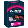 Night diapers DryNites, 49-60 kg, 13 years+, Girls, 9 pcs, Huggies