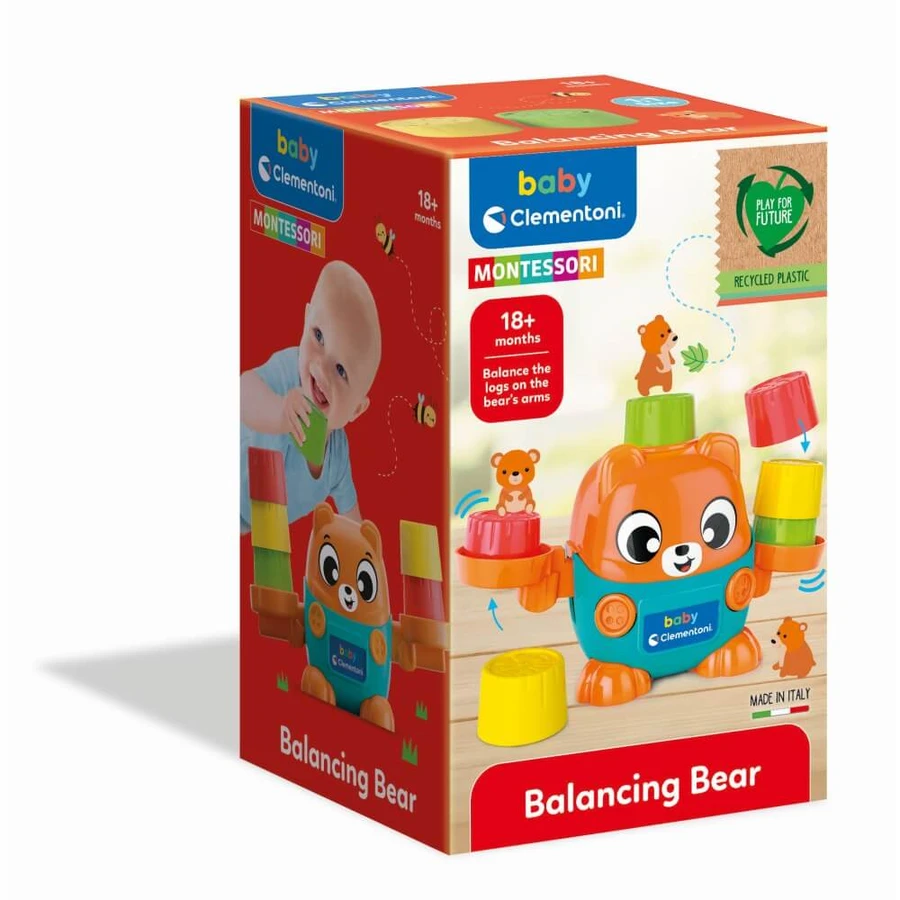 Balance bear with Montessori Baby activities, 18 months+, Clementoni