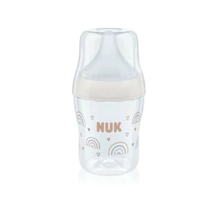 Biberón de vidrio Perfect Match, S, + 0 meses, Arco iris, 120 ml, Nuk