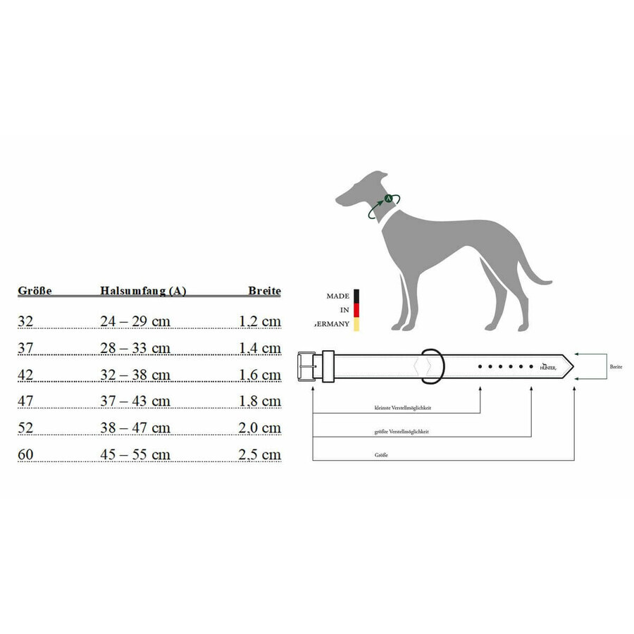 Hondenhalsband Hunter Aalborg Bruin XS 24-29 cm