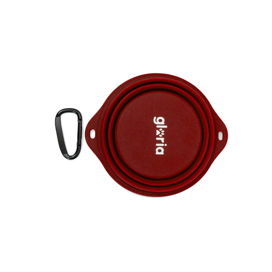 Vouwbare Dierenbak Gloria Rood Siliconen Aluminium 550 ml