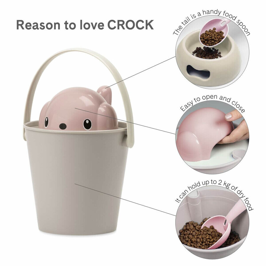 Boîte de nourriture pour animaux United Pets Rose 2 Kg