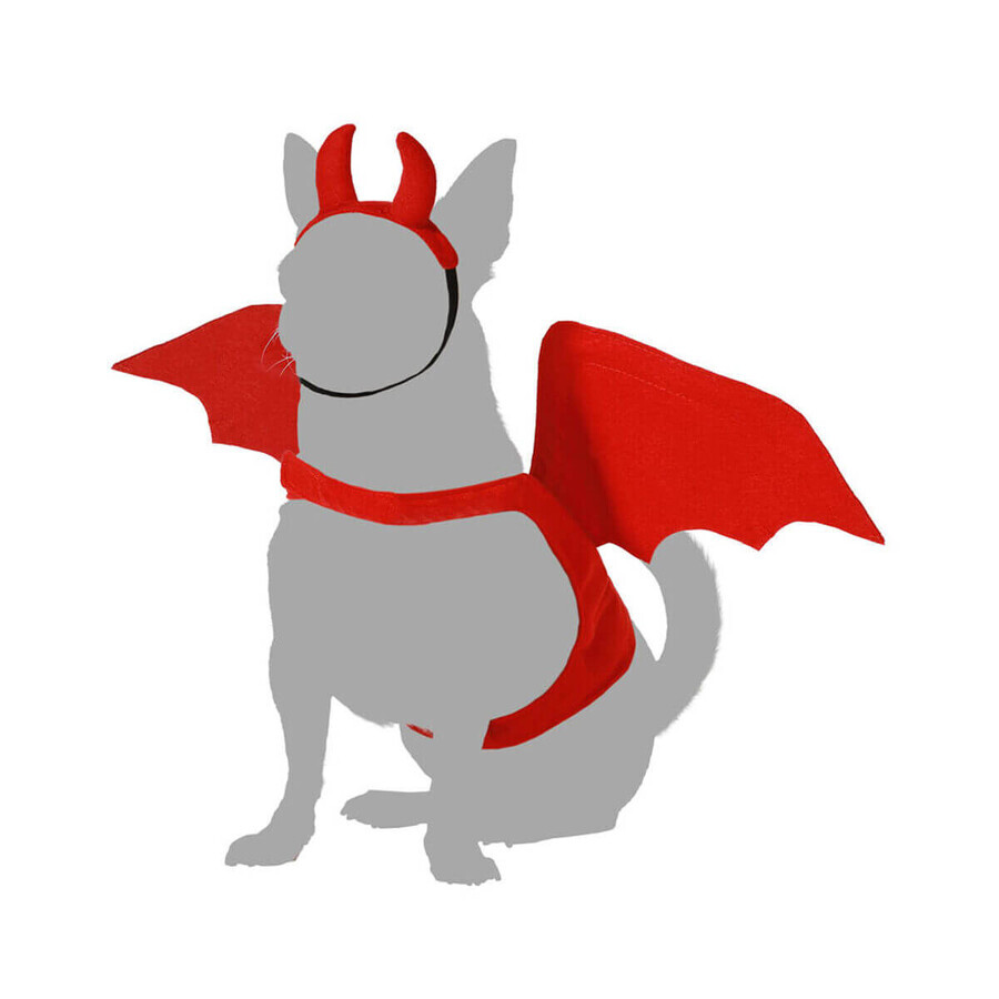 Kostuum voor honden Demon Maat S Kostuum voor honden Demon Maat S