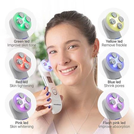 Gezichtsmassager met Radiofrequentie, Fototherapie en Elektrostimulatie Wace InnovaGoods