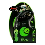 Laisse pour Chien Flexi NEW NEON 5 m Taille S Vert