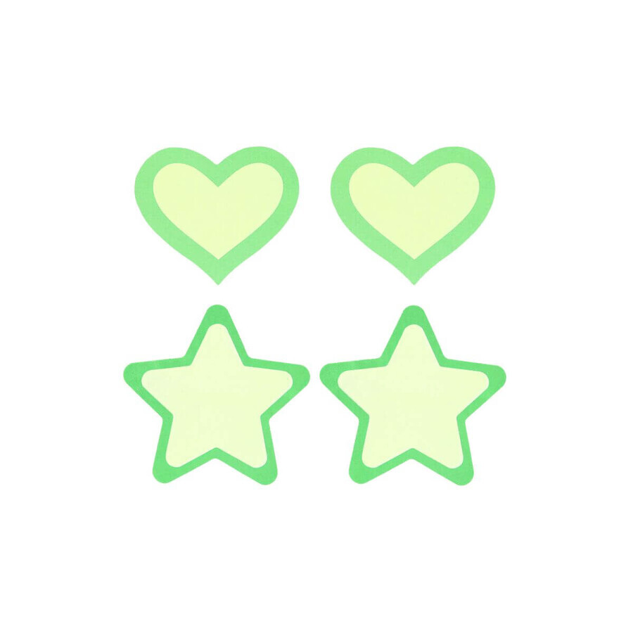 Protège-tétine Peekaboo Vert Taille unique Cœurs Étoiles