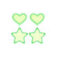 Nipple shield Peekaboo Green One size Hearts Stars