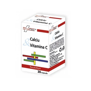 Calcio con Vitamina C, 30 cápsulas, FarmaClass