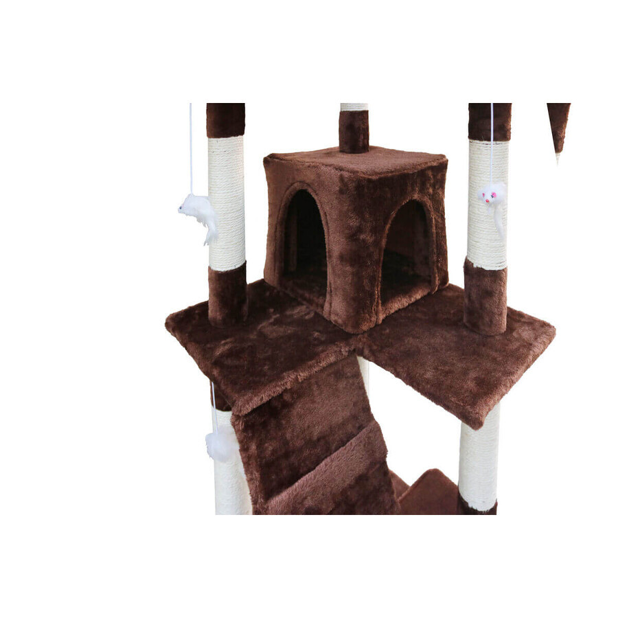 Katzenkratzbaum Gloria 50 x 50 x 170 cm Braun Holz Papier Sisal Katzenkratzbaum Gloria 50 x 50 x 170 cm Braun Holz Papier Sisal