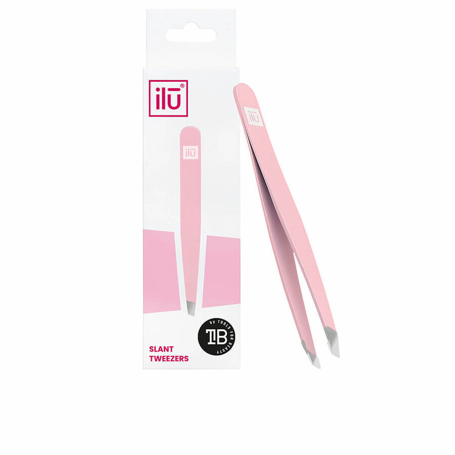 Buy Tweezers for Plucking Ilū Slant Pink (1 Unit) Tweezers for Plucking Ilū Slant Pink (1 Unit)