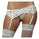 Suspender Seven Til Midnight 9555 White S/M
