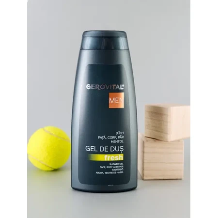 Gerovital Men Gel de ducha 3 en 1 Fresh, 400 ml