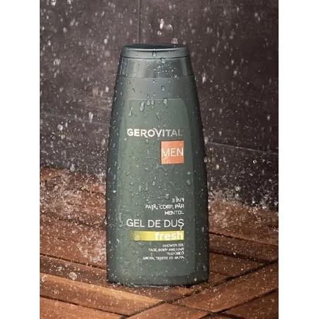 Gerovital Men Gel de ducha 3 en 1 Fresh, 400 ml