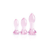 Plug anal Dream Toys Glaze Roz 3 bucăți