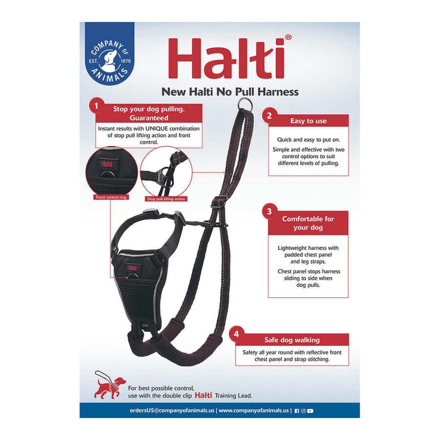 Ham pentru câini Company of Animals Halti Mărimea M (34-56 cm) Ham pentru câini Company of Animals Halti Mărimea M (34-56 cm)