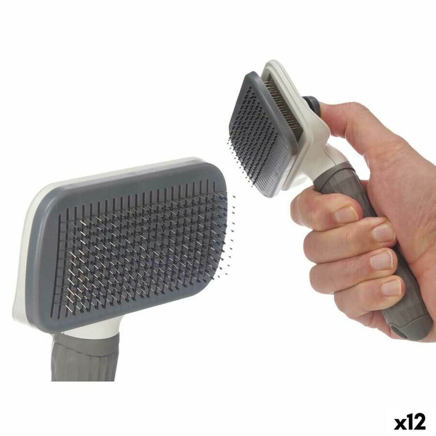 Buy Dog Brush Mascow 334 Anthracite 10,5 x 19 x 6 cm (12 Units) Dog Brush Mascow 334 Anthracite 10,5 x 19 x 6 cm (12 Units)