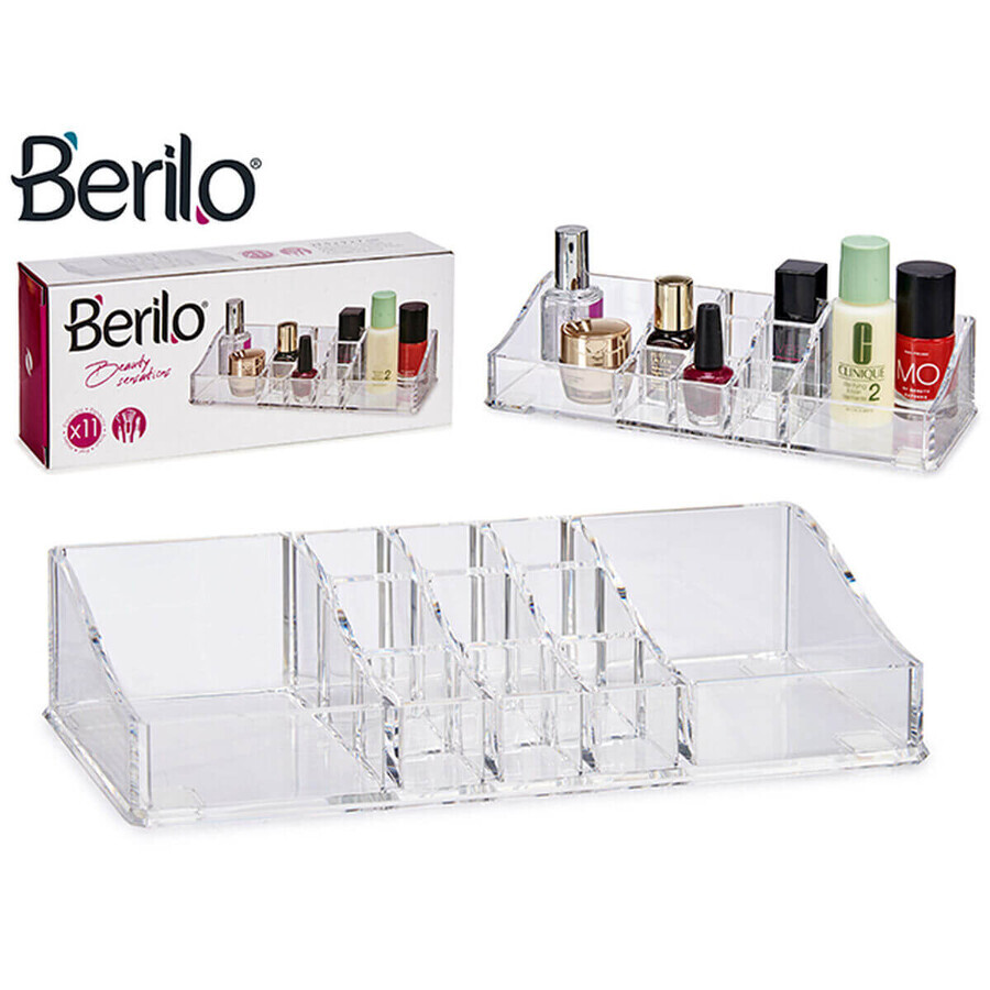 Organizer per trucchi Berilo 6103-X Trasparente 9 x 4,5 x 22,7 cm