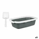 Arena para gatos Mascow 87954 Plástico Blanco Antracita 25 x 11 x 2 cm (11 Unidades)