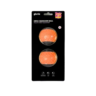 Pelota para Mascotas Gloria PLAY AND RUN Naranja TPR M 6,35 cm 2 Unidades