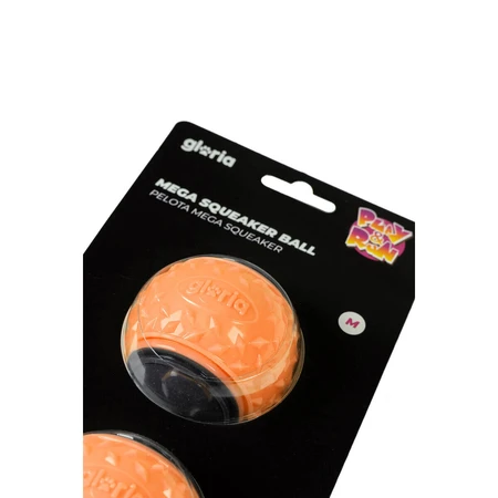 Pelota para Mascotas Gloria PLAY AND RUN Naranja TPR M 6,35 cm 2 Unidades