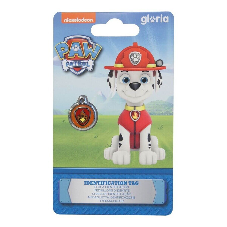 Boutique Plaque d'identification pour collier The Paw Patrol Marshall Taille S Plaque d'identification pour collier The Paw Patrol Marshall Taille S