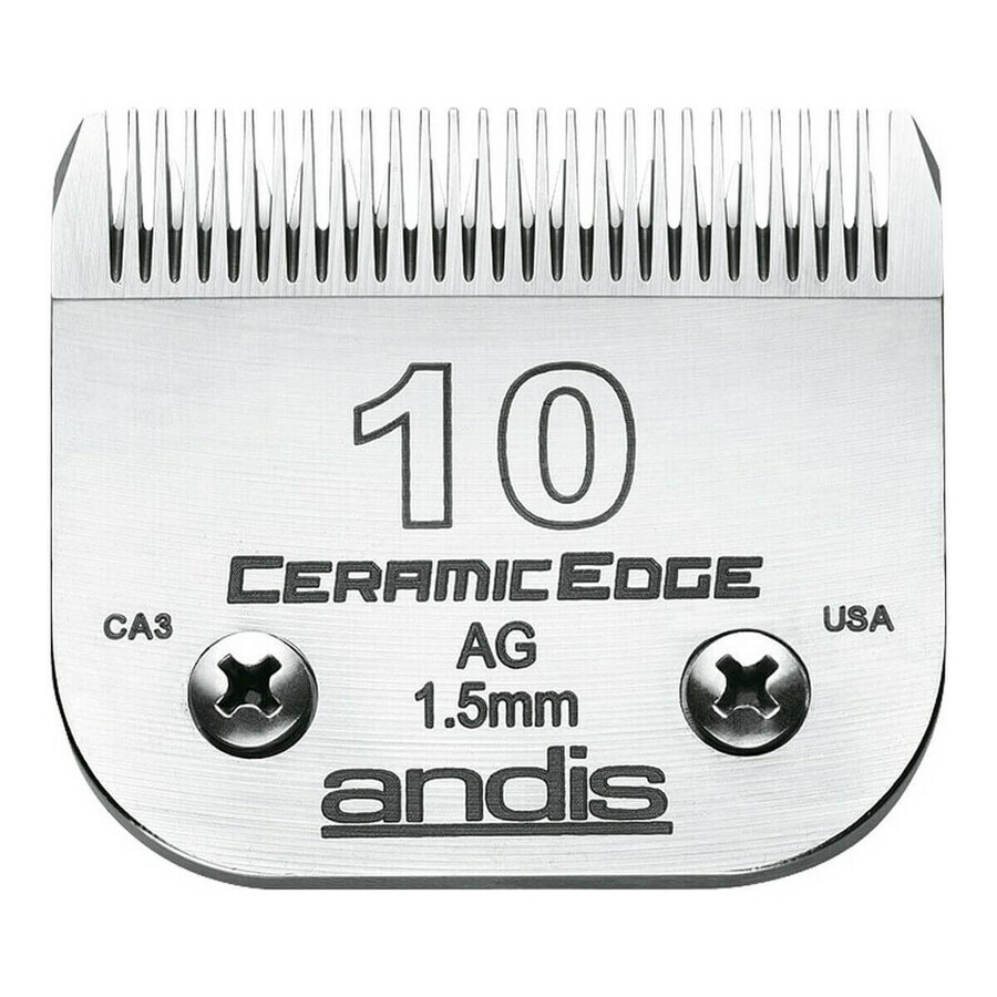 Lame de ras Andis 10 Ceramică Oțel Cromat Câine