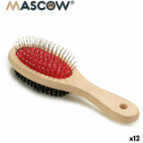 Hundebürste Mascow AR1807082 Braun Schwarz Rot 7 x 22,5 x 5 cm (12 Stück)
