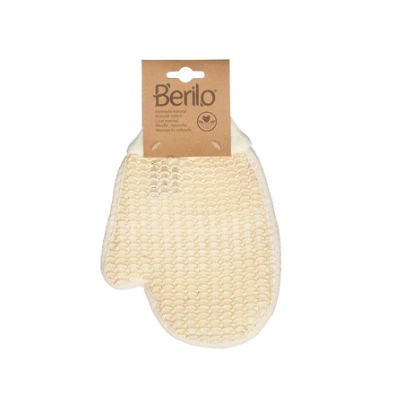 Mănușă de baie Berilo B7083-12 Alb Bej (24 Unități)