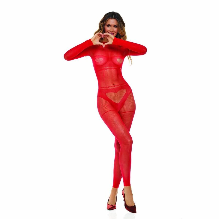 Bodystocking René Rofé Rot (Einheitsgröße)