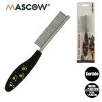 Pieptene Mascow 27793 Negru Roșu Verde Poliester Oțel 4 x 20,5 x 1,5 cm 12 Unități