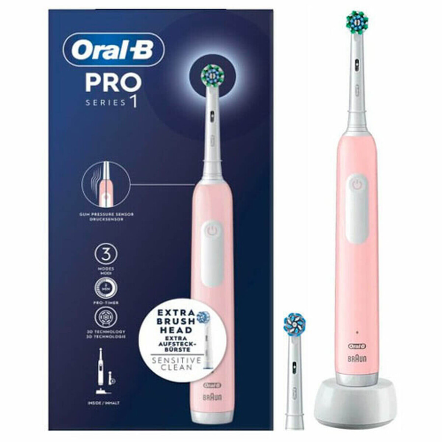 Cumpără Perie de Dinți Electrică Oral-B Pro 1 Roz Perie de Dinți Electrică Oral-B Pro 1 Roz