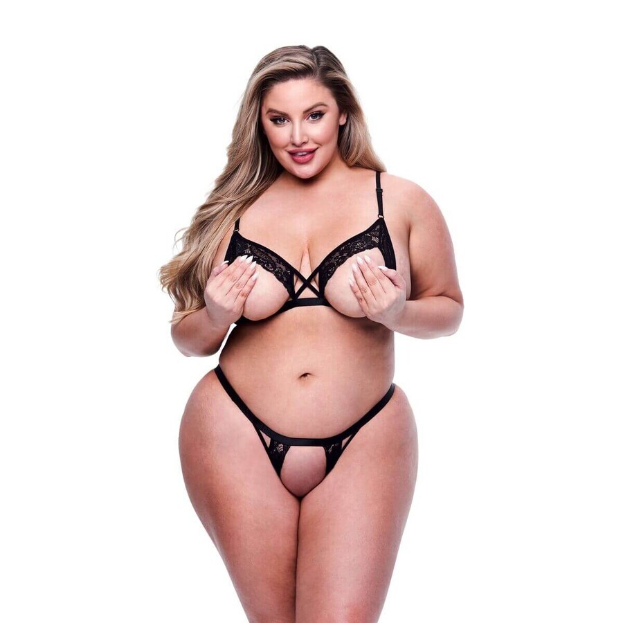 Winkel op Ondergoed Set Baci Lingerie Open Rug Zwart 2-Delig (Queen size) Ondergoed Set Baci Lingerie Open Rug Zwart 2-Delig (Queen size)