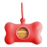 Dozator de Saci pentru Animale de Companie United Pets Bon Ton Classic Câine Roșu (8 x 4,2 x 5 cm)