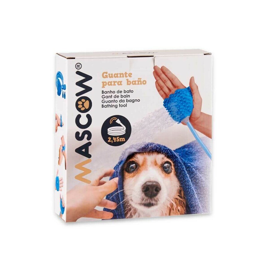 Mănușă de baie pentru animale de companie Albastru (6 Unități) Mănușă de baie pentru animale de companie Albastru (6 Unități)