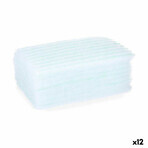 Spugna per il Corpo Berilo 11880014 Azzurro Bianco 19,5 x 12 x 1,5 cm Sapone (12 Unità)