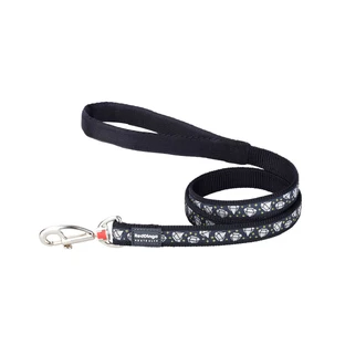 Lesă pentru câine Red Dingo STYLE DIAMOND Black 15mm x 120 cm