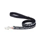 Lesă pentru câine Red Dingo STYLE DIAMOND Black 15mm x 120 cm