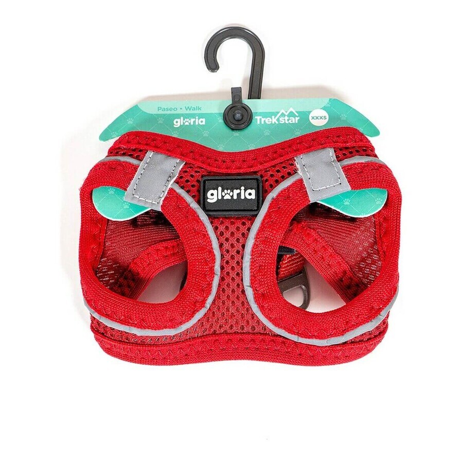 Imbracatura per Cani Gloria Air Mesh Trek Star Regolabile Rosso Taglia XXXS (18-20 cm) Imbracatura per Cani Gloria Air Mesh Trek Star Regolabile Rosso Taglia XXXS (18-20 cm)