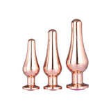 Set de Plugs Anales Gleaming Rose Gold Dream Toys, 3 uds.